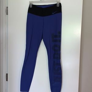 Blue Nike Workout Leggings